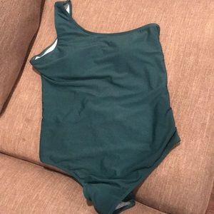 Shein new off shoulder green swimsuit one piece